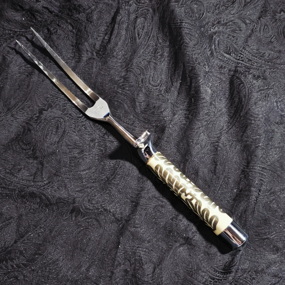 3Pc Vtg Griffon Solingen Germany Meat Carving Set Knife Fork Sharpening Steel